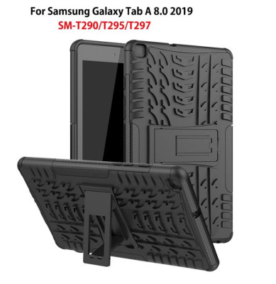 Твърди гърбове Твърди гърбове за Samsung Силиконов гръб ТПУ Hybrid с твърда част и стойка за Samsung Galaxy TAB A 2019 8.0 T290 / T295 черен
